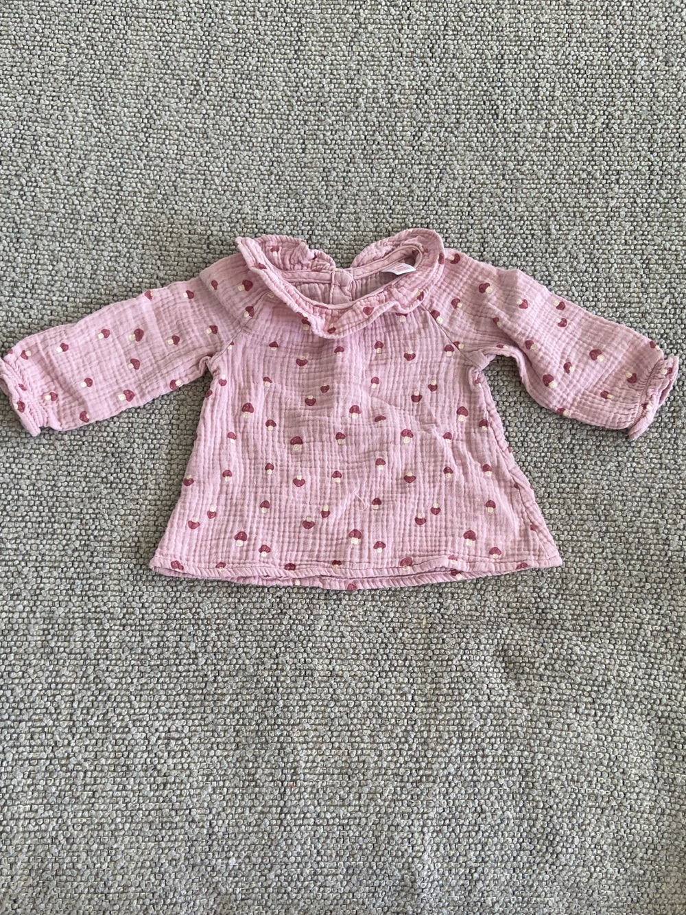 3/$10 Bundle Pink Ruffle Long-Sleeve Baby Top